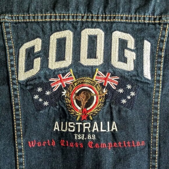 Coogi Australia Embroidered Blue Denim Jean Jacket - Picture 4 of 10